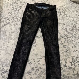 Black glitter soft jeans